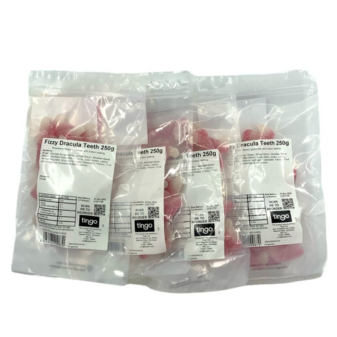 Kingsway 1kg Dracula Vampire Teeth - Fizzy Fangs Sour Jelly Sweets - Party Bag