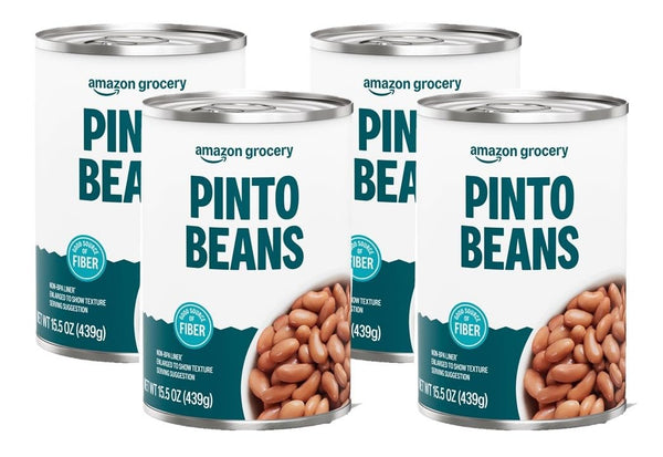 Amazon Fresh, Canned Pinto Beans, 15.5 Oz (Pack of 4)