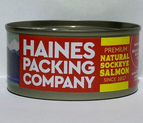 Haines Packing Company Canned Sockeye Salmon - Premium Natural Sockeye Salmon with Skin & Bones