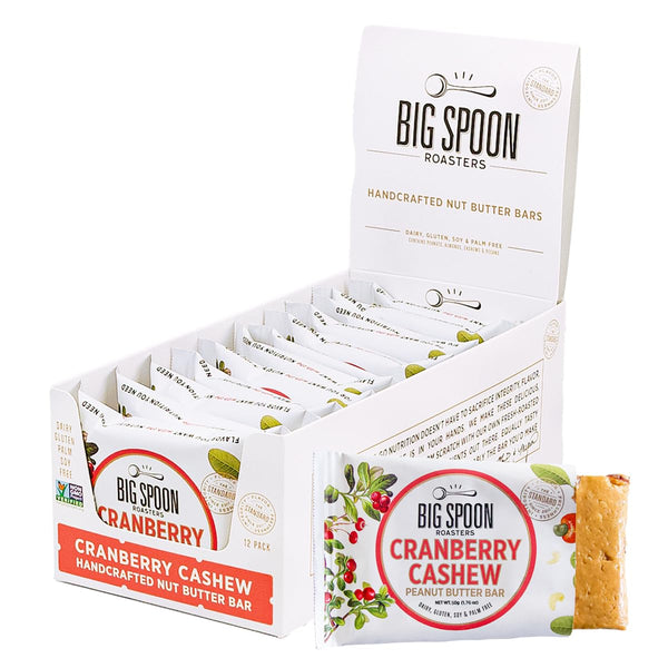 Big Spoon Roasters Cranberry Cashew Nut Butter Bars - Low Carb, High