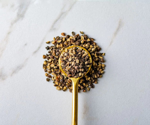 Savory Spice Whiskey Barrel Smoked Black Pepper - Cracked Pepper Smoked with Oak Staves from Whiskey Barrels | Smoked Pepper Seasoning for BBQ, Grilling & Roasting (Medium Jar - Net: 2.1 oz)