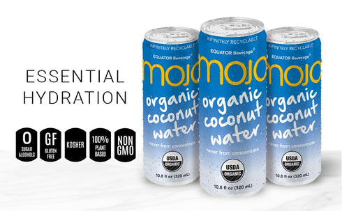 1043 11.1 Oz (Pack 12) MOJO Organic Coconut Water |Hydration & Sports Drink|Electrolytes mg | Vitamin B & C | Super
