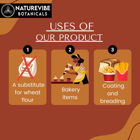 5 lb 100% 80 Naturevibe Botanicals Brown Teff Flour | Whole Grain & Gluten-Free | Finely Ground High Fiber & Plant