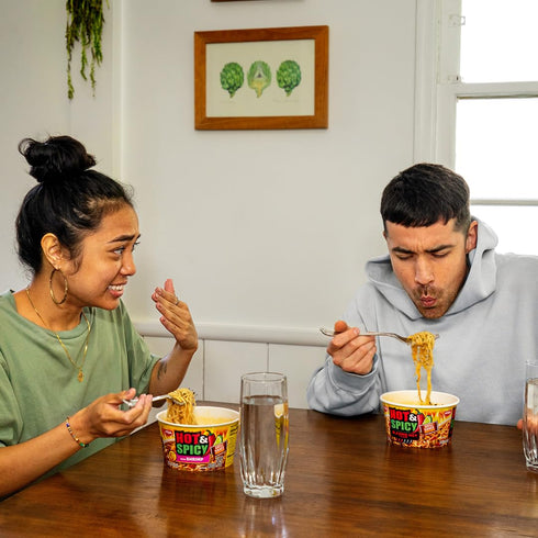3.27 (Pack 6) Nissin Hot & Spicy Ramen Noodle Soup, Shrimp, Ounce