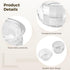 Toyosport 2 Pack Set Chilled Serving Bowls, Transparent Double Layer Plastic Ice Containers for Keeping Food Cold, Dip