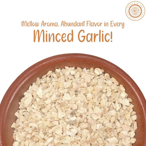 1.9 oz Pride of India Minced Garlic | Dried Minced Garlic in Reusable Shaker for Cooking, Dips, Garlic Butter, Sauces