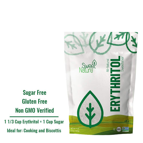 3LB, 48 Sweet Nature Erythritol Sugar Free Sweetener All Natural Non GMO, Ounce