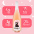 187ml (2 pack) 100% Woody's Mini Duo Blanc + Ros | Alcohol-Free Wine Made from Certified Organic California Grapes |