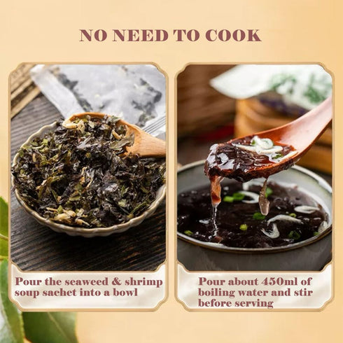 10 Packs,2.12oz, Seaweed Shrimp Soup Instant Breakfast Soup No Need To Cook Soup Small Shipping from California, U.S.