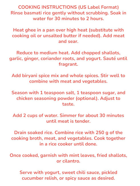Generic 470g (16.58 oz), Indian Biryani Meal Kit Halal Certified, Basmati Rice with Spice Mix, Ready to Cook