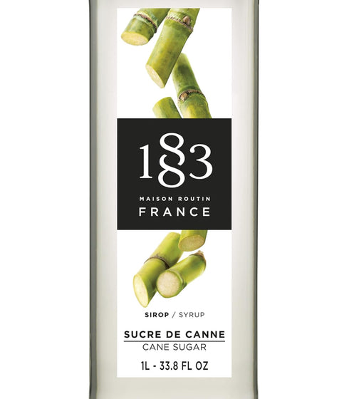1883 1 Pure Cane Sugar Syrup for Drinks, Made in France, Liter Plastic Bottle