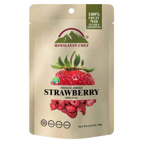 Himalayan Chef Freeze-Dried Strawberry 10g | Organic Drieds Fruit Snacks, Healthy Fruits