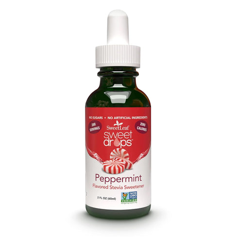 SweetLeaf Sweet Drops Peppermint Liquid Stevia Sweetener, Zero Calories, Non-GMO, Gluten-Free, 2 Fl Oz