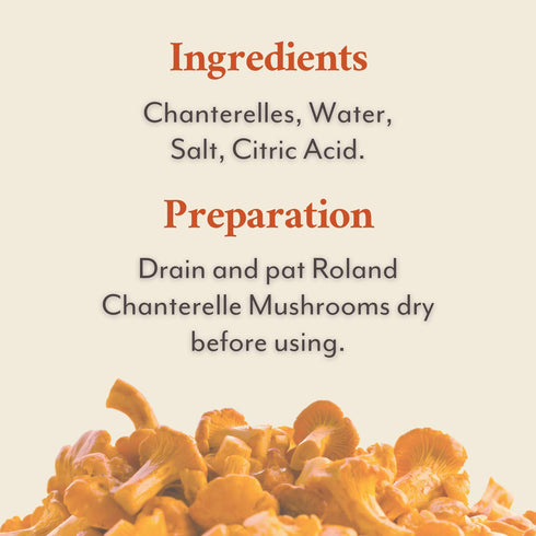 7.9-Ounce Roland Foods Canned Chanterelle Mushrooms, Specialty Canned Food, Can