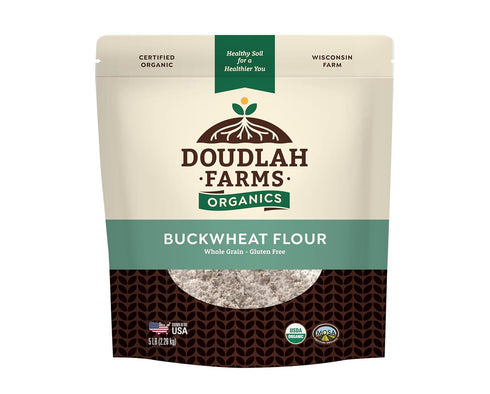 Organic Buckwheat Flour 5 lb - Non-GMO, USDA Organic, Gluten Free, Vegan