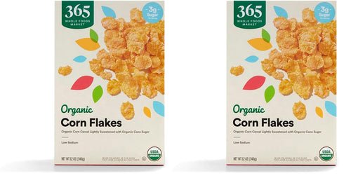365 by Whole Foods Market, Organic Corn Flakes Cereal, 12 Ounce (Pack