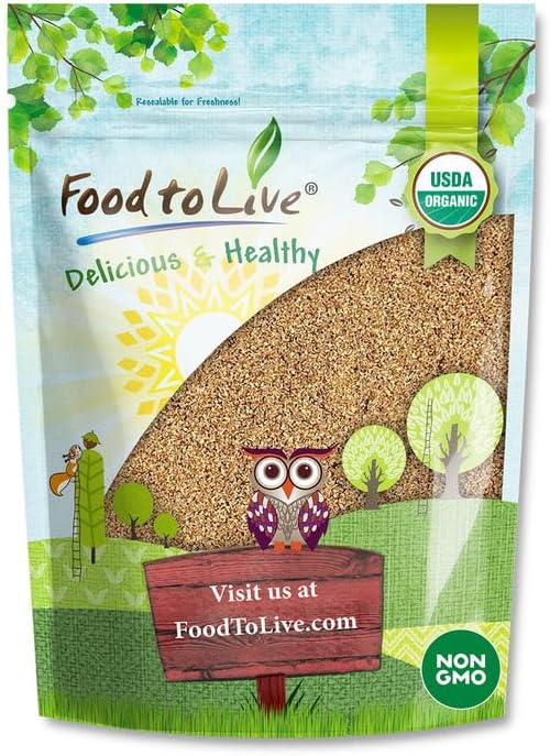 Food to Live Organic Ground White Chia Seeds, 3 Pounds Raw Natural