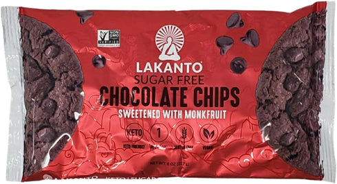 Pack 4 8 oz 32 oz Lakanto Sugar Free Chocolate Baking Chips Sweetened with Monkfruit - of Bags - Per Bag - Total