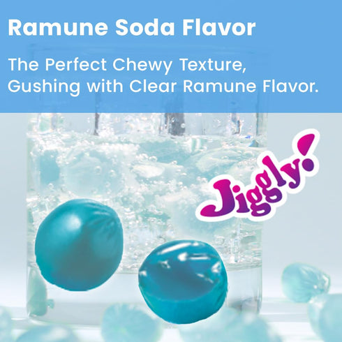 UHA 40g 6) Gummy Gummies CORORO (Ramune Soda / x Japanese Candy, (Juicy and Squishy/Made in Japan) kororo