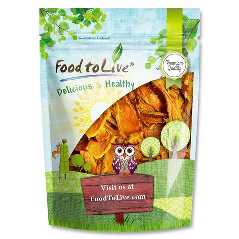 Food to Live Mango Strips, 3 Pounds Natural Dried Fruit Trail Snack.