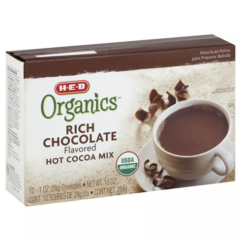 Generic HEB Organics Rich Chocolate Hot Cocoa Mix 10 ct 2 Pack