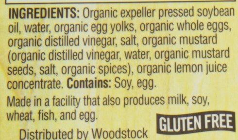 11.5 Woodstock Farms Organic Mayo Squeezable, Ounce
