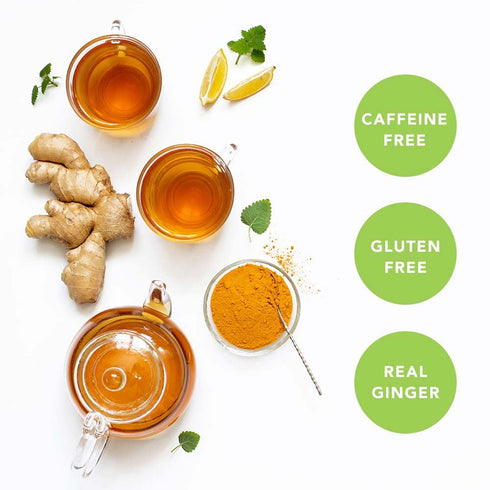25 Prince of Peace Instant Ginger Honey Crystals w/Turmeric, Sachets Instant Hot or Cold Beverage Easy to Brew Ginger