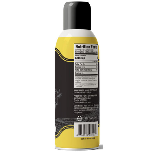 Cornhusker Kitchen 10 oz Wagyu Beef Tallow Spray Cooking Spray -Gourmet Cooking Oil