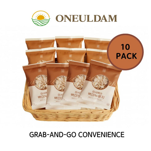 ONEULDAM Korean White Rice Roasted Crust (Nurungji) - Premium Gluten-Free Healthy Snack, No Additives, Sugar-Free, Low