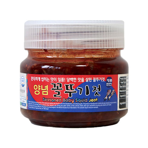 BarunJungdam Webfoot Octopus Jeotgal Seasoned Korean Fermented Baby Octopus, Spicy Seafood Side Dish,