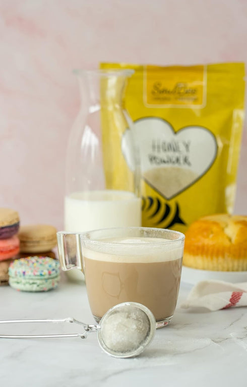 SoulBee HONEY POWDER - Dehydrated honey as Natural Sweetener for drinks and meals - Low Calories and Easy & Fast