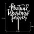 Acrylic Funny Glitter Calligraphy Wedding Cake Topper - Mutual Weirdness Forever (Silver)