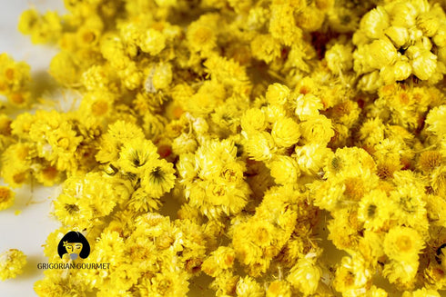 GRIGORIAN GOURMET Immortelle 1 OZ (30g) (Helichrysum Pallasii) Dried Flowers Loose Herbal Tea | Wild-Harvested from the