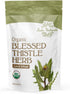 Halo Naturals 4 Packaged Organic Blessed Thistle Herb Cut & Sifted, Ounces (Cnicus benedictus) USDA Certified |