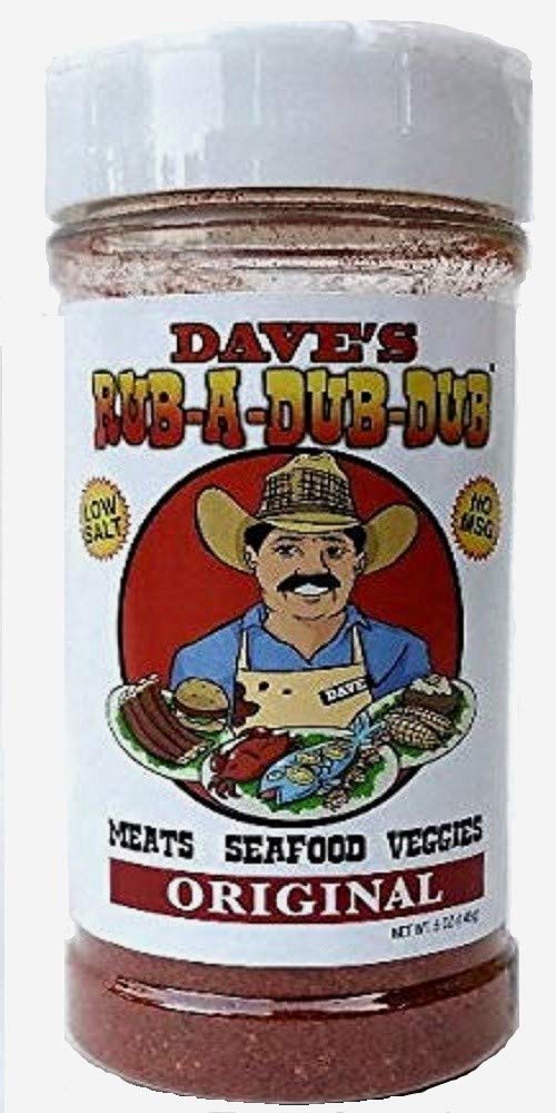 Dave's Rub a Dub Dub Original BBQ Dry Rub Seasoning Low Sodium Spice Blend for Meats Seafood