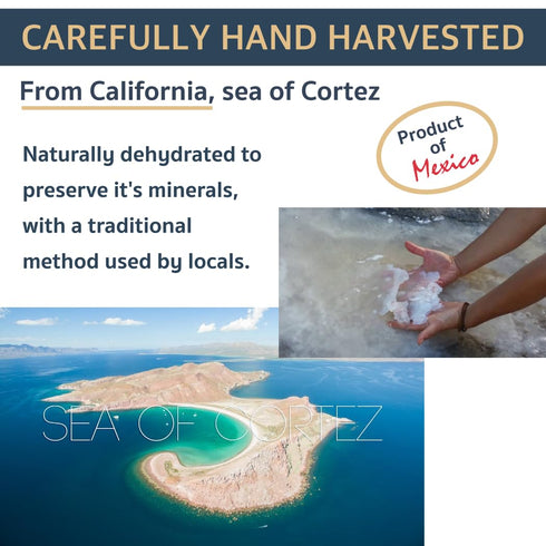16 oz, 100% 30% All Goods Sea Salt - Fine Grain, Natural, Hand-Harvested, Rich in Essential Minerals, Less Sodium