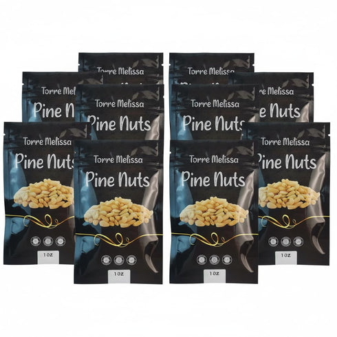 Torre Melissa Pine Nuts (Pack of 10) - 1oz Individual Bags - RAW, Kosher