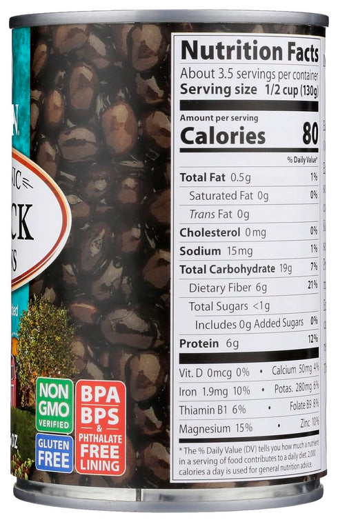 15 oz(pack 2) Eden Foods - Organic Black Beans