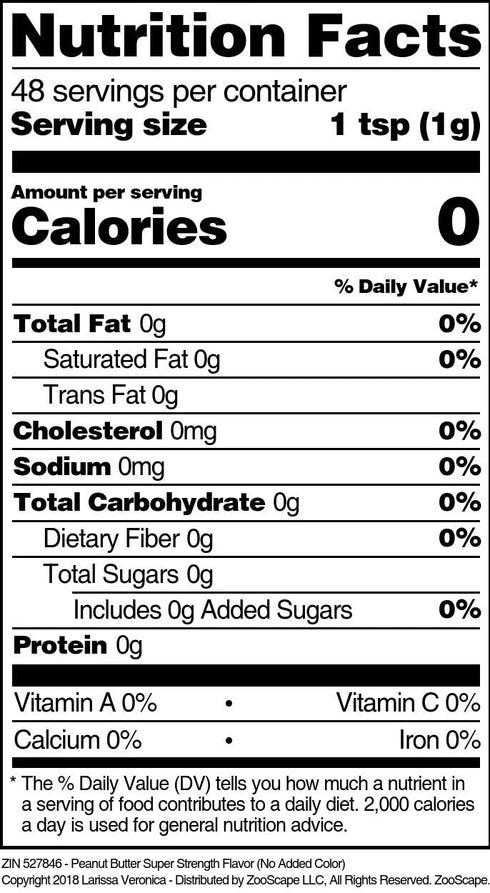 Larissa Veronica (8 oz, 527846) Peanut Butter Super Strength Flavor (No Added Color) ZIN: