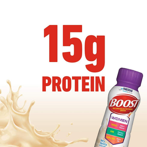 8 (Pack 6) (Packaging BOOST Women Balanced Nutritional Drink, Very Vanilla, Ounce Bottle of May Vary)