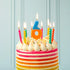 2 2nd, 21st Talking Tables Orange and Pink Number Candle for Cakes | Birthday Cake Topper Decorations for Kids Party