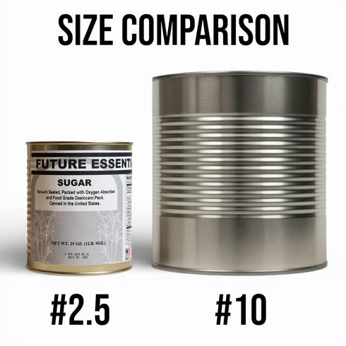 #2.5 25-Year 25 oz Future Essentials Canned White Granulated Sugar Nitrogen-Sealed Can of White Sugar for Long-Term