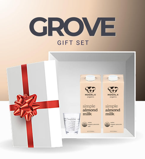 GROVE 2 Pack, 32 oz Organic Almond Milk Unsweetened fl Each Plant-Based Almond & Vanilla Milk for Everyday Drinking
