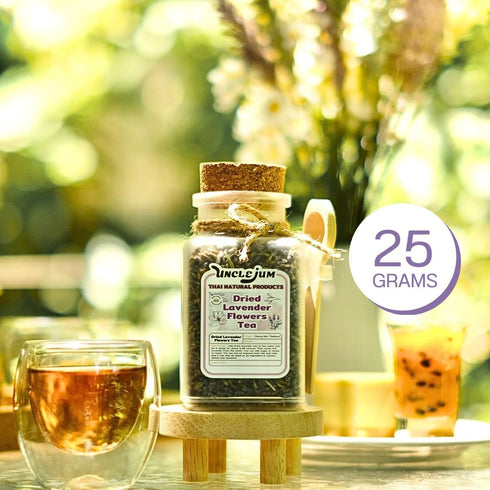 25g Packed Dried Lavender Flower Buds Edible Culinary Grade for Tea, Baking, Aromatherapy & Crafting in Plastic Jar