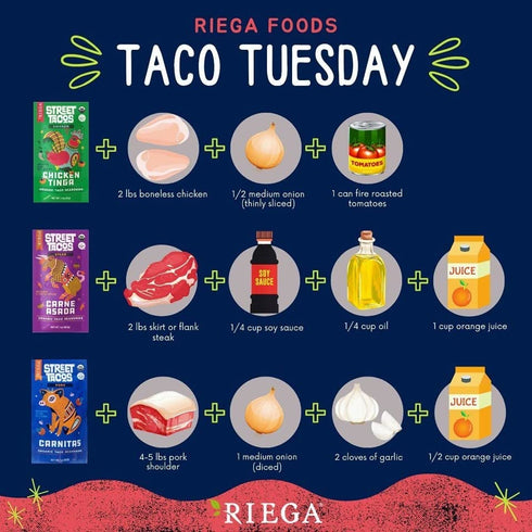 Riega Organic Chicken Tinga Street Taco Seasoning, 1.1 Ounce (Pack of 1)