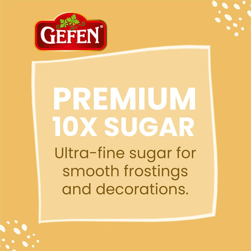 8.8oz Gefen Confectioners Sugar Shaker, | Powdered Sugar Duster | Corn Free | Gluten Free | Premium Confection Sugar |