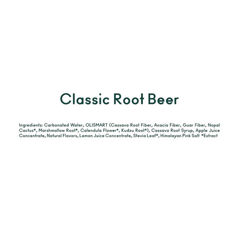 Pack Packed 12oz (12-Cans) OLIPOP Prebiotic Soda Pop, Classic Root Beer, Pantry with Prebiotics, Fiber, and Botanicals