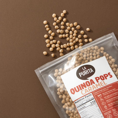 7 oz La Purita Quinoa Pops, Caramel Puffed Quinoa Cereal, Gluten-Free, Vegan Superfood