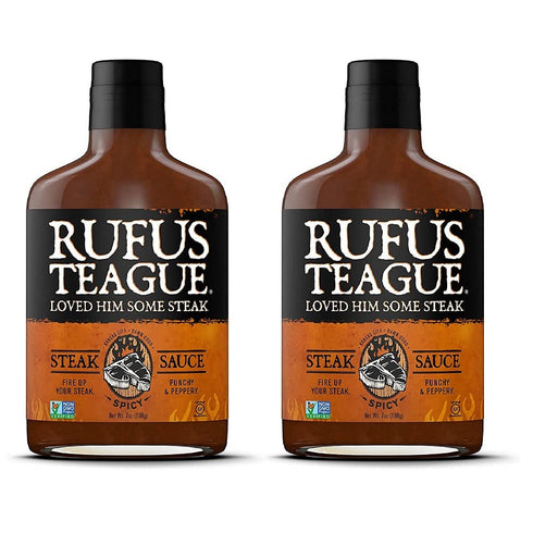 Rufus Teague Spicy Steak Sauce - Premium - 7 oz. Bottles - 2 Pack