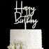 Happy Birthday Acrylic Cake Topper Party Decorations, Mirror Silver
